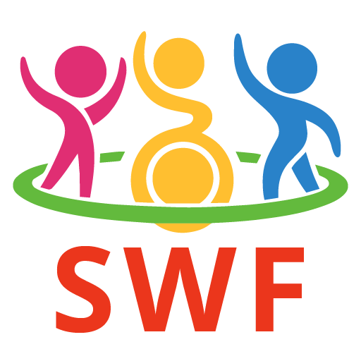 SEND Wolves Forum logo featuring pink, yellow and blue stylised figures, one is a wheelchair user, with a green ring around them above red ‘SWF’ text.